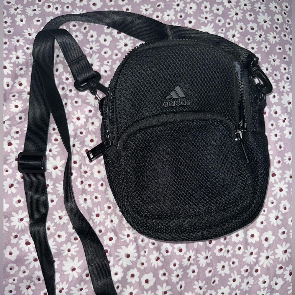Adidas Black Mesh Belt Bag crossbody